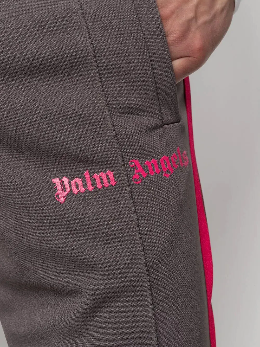 Palm Angels Side Stripe Track Pants Brown - Imagen 2