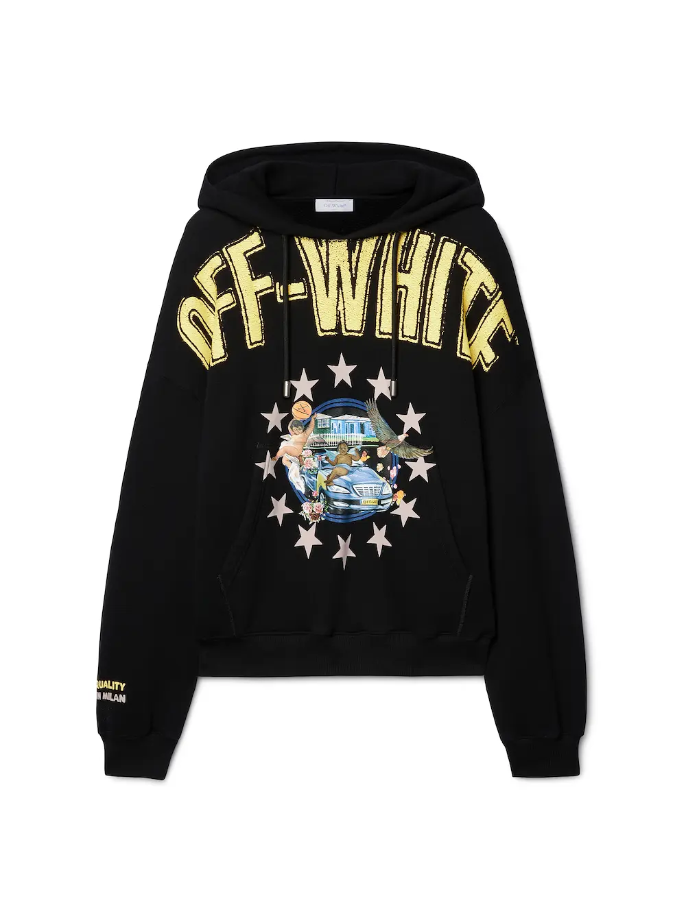 Off-White black fresco star hoodie