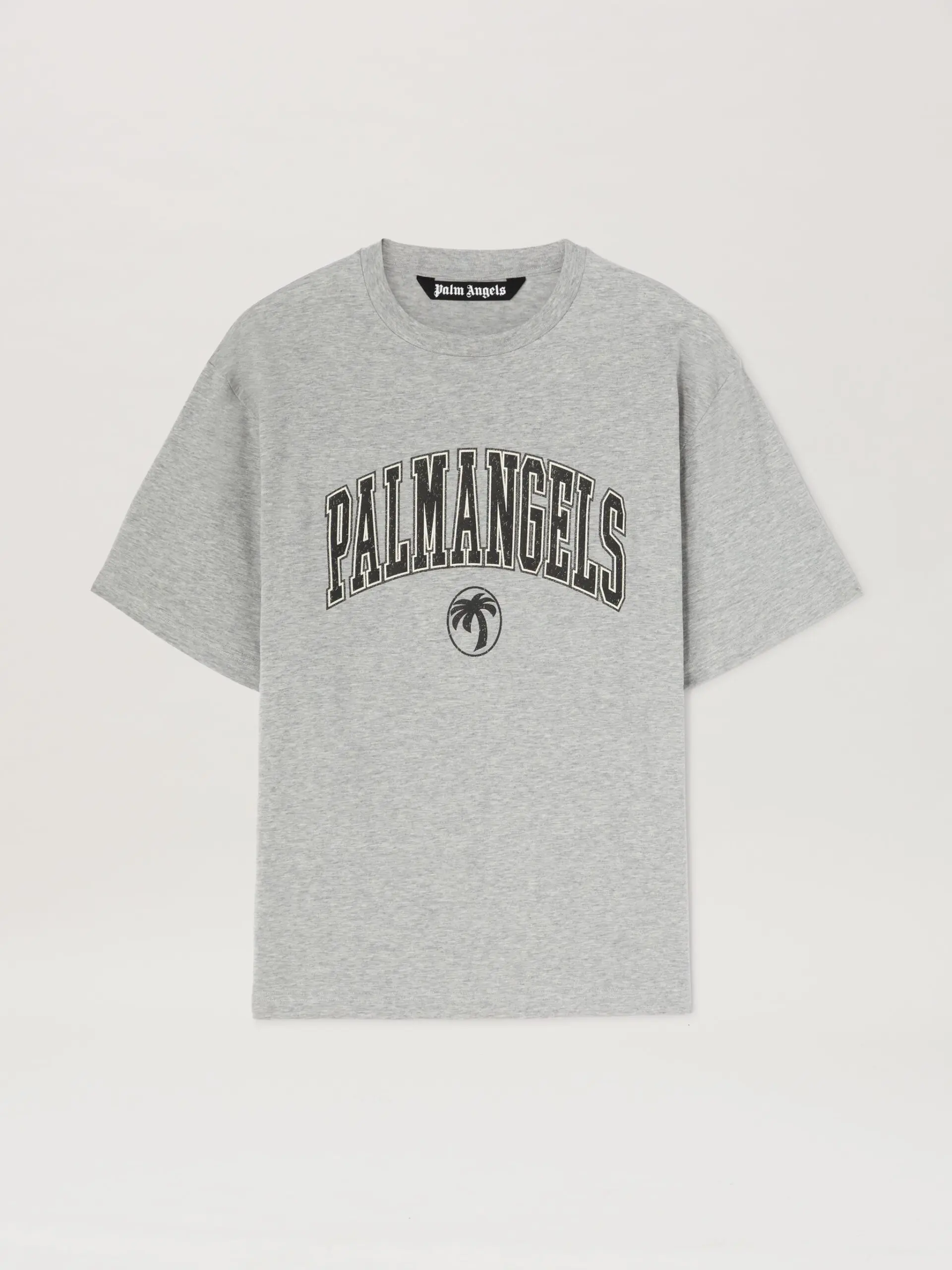 Palm Angels College Logo T-shirt GREY MELANGE