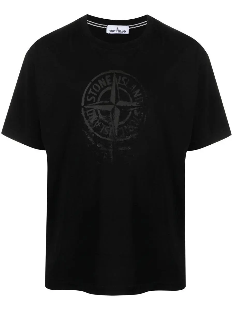 Stone Island T-shirt Con Logo in Black